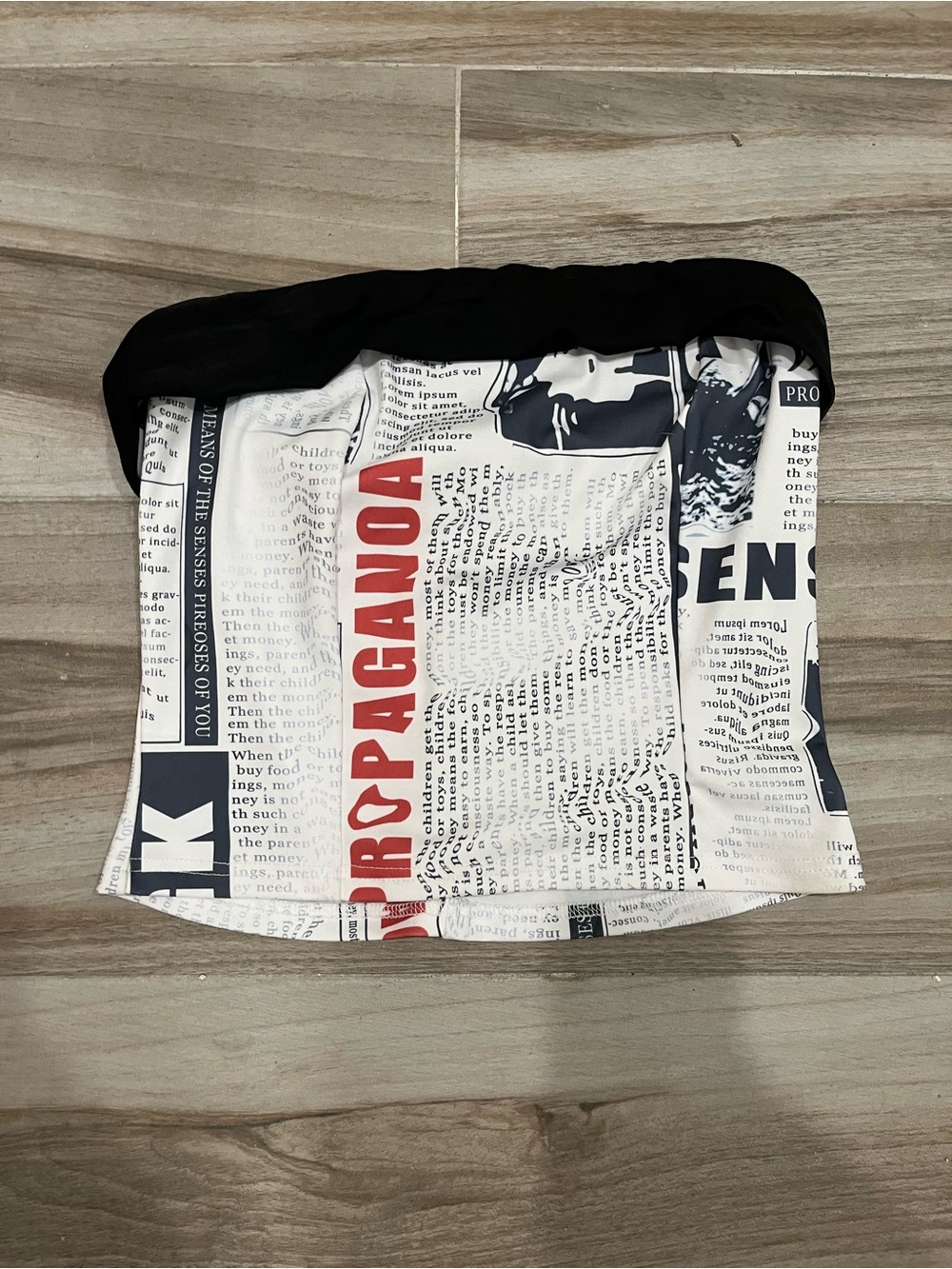 Newspaper Print Tube Top